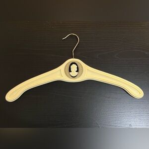 Vintage Nevco Cameo Heavy Plastic Clothes Hanger Ivory Gold